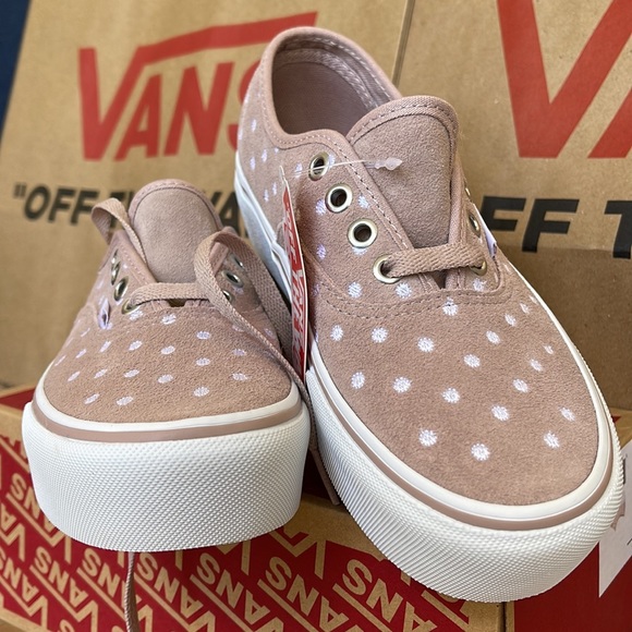 Vans Authentic Platforms Suede Polka Dot Shwgry/True White WMNS - Picture 9 of 16